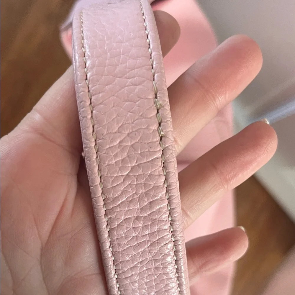 Dooney and Bourke Logo Lock Hobo Pink Leather Bag